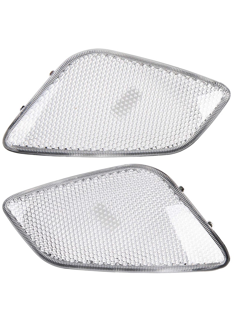 ECOTRIC ECOTRIC Clear Bumper Signal + Fender Side Marker Lights Combo Compatible with 1997-2006 Jeep Wrangler TJ Turn Signal Parking Lights Replacement for 55055020AC 55055020AD  - Image 3