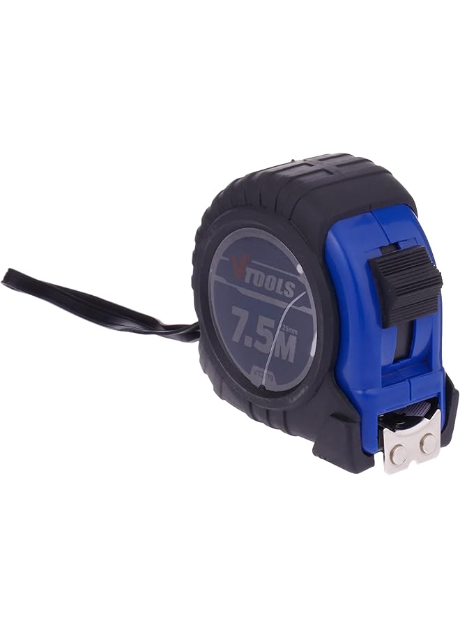 VTOOLS 7.5M Measuring Tape 1Mm Blade Thickness Self Lock Tape Measure Easy To Read Magnetic Tip Hook And Shock Absorbent Case Vt2179 - Image 1