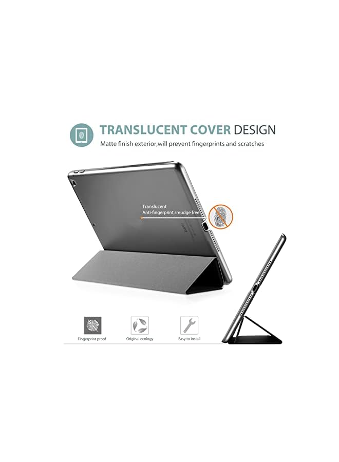 Procases Ipad 9.7 Case 2018 Ipad 6Th Generation Case / 2017 Ipad 5Th Generation Case - Ultra Slim Lightweight Stand Case With Translucent Frosted Back Smart Cover For Apple Ipad 9.7 Inch –Black - Image 3