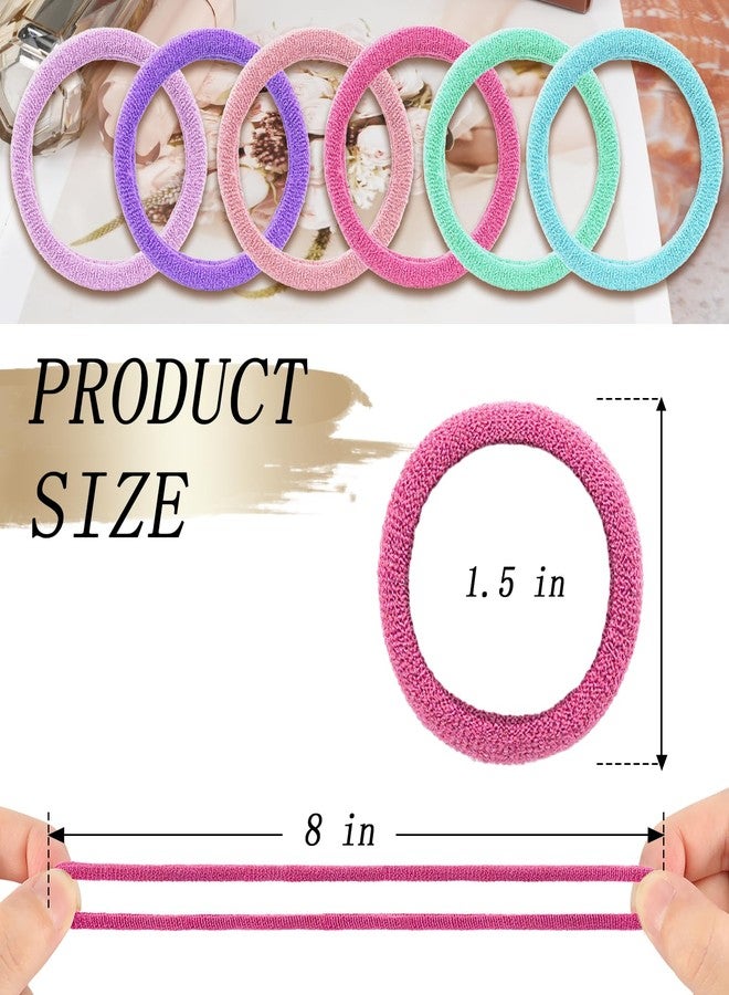 Kanprincess Nylon Hair Ties - No Damage,Strong Soft Cotton Hair Bands Accessories for Thick Hair 100PCS Ponytail Holders for Woman Girls - Image 2
