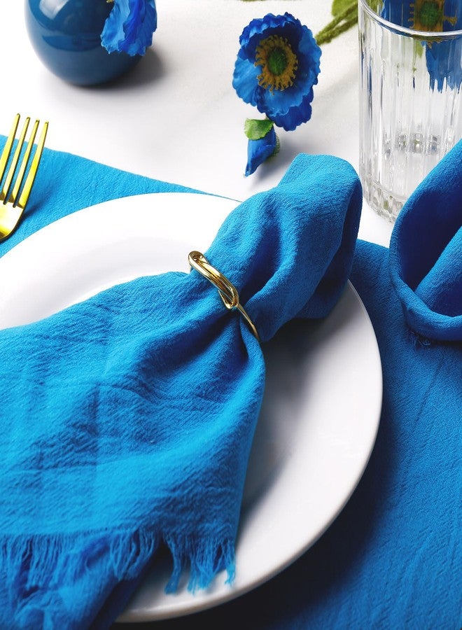 wonlex Gold Napkin Rings Set of 12, Elegant Modern Napkin Ring Buckles Cute Brushed Napkin Rings Serviette Napkin Holder Ring for Weddings Dinner Engagement Party Table (Infinity Knot-Gold) - Image 5