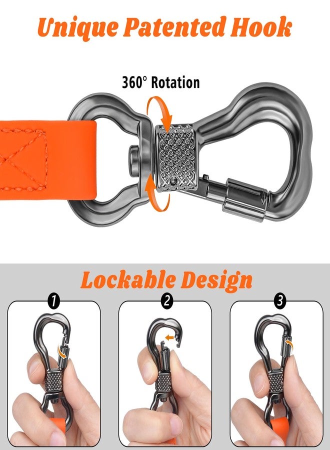 XiaZ Waterproof Long Dog Lead, 30FT Dog Leash Training Line Lead for Large Medium Small Dogs Outside Walking, Playing, Camping, or Yard (30Feet, Orange) - Image 3