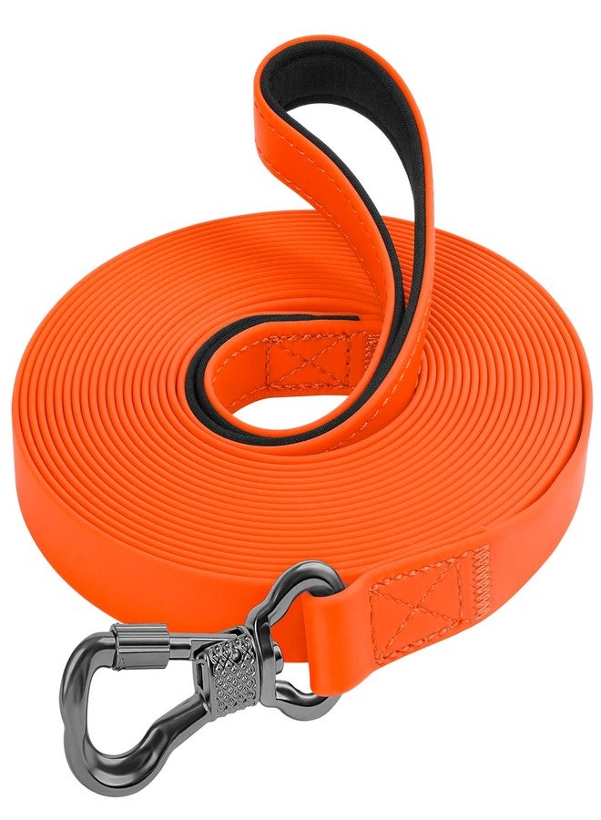 XiaZ Waterproof Long Dog Lead, 30FT Dog Leash Training Line Lead for Large Medium Small Dogs Outside Walking, Playing, Camping, or Yard (30Feet, Orange) - Image 1