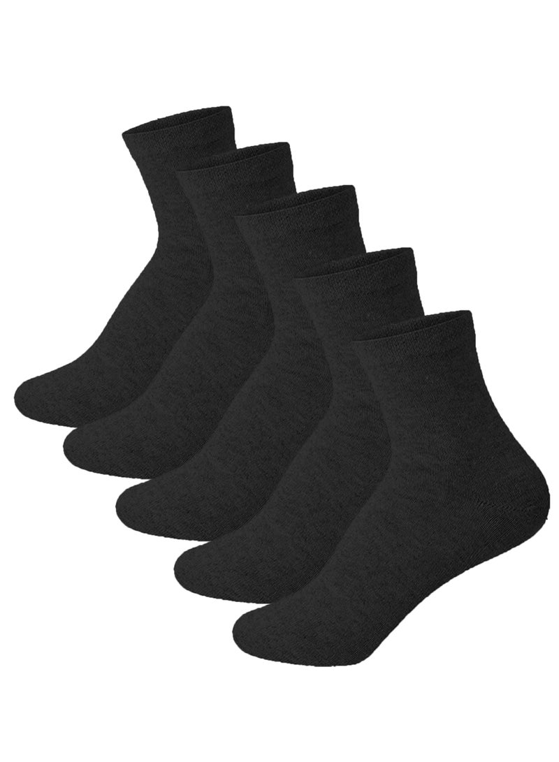 مزاجك جوارب رجالية من ميزاجيك، 5 أزواج (مقاس صغير)، جوارب رياضية ناعمة تسمح بمرور الهواء، تمتص الرطوبة والروائح، مناسبة للعمل والارتداء اليومي، جوارب مريحة - Image 1
