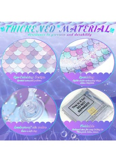 Sparkle & Shine Inflatable Mermaid Ring Float with Shiny Swim Rings and Inflatable Tubes Suitable for Summer Pool Party and Beach Suitable for Kids and Adults  - Image 4