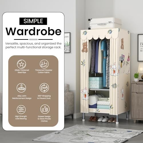 StarAndDaisy Collapsible Wardrobe for Clothes/Storage Organizer Wardrobe for Multipurpose, Cloth, Shoes, Books Organizer - Image 2