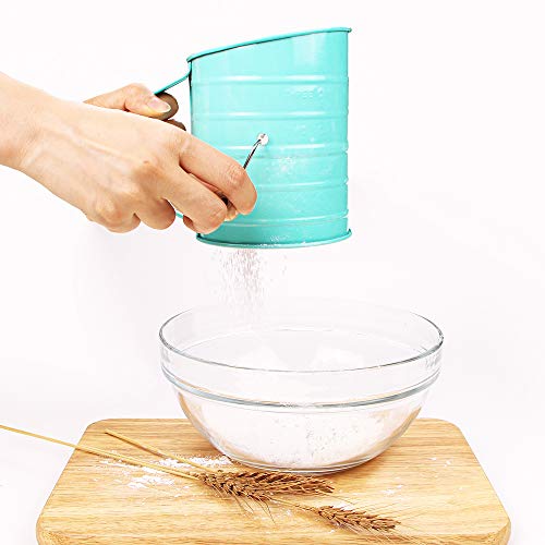 Webake Flour Sifter 3 Cup Stainless Steel Baking Sifter with Rotary Hand Crank - Image 5