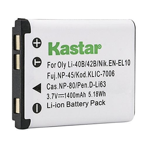 Kastar Battery (1-Pack) for Olympus LI-40B LI-42B LI-40C & Olympus Stylus 1040, 1050W, 1060, 1070, 1200, 7000, 7010, 7020, 7030, 7040, Tough 3000, TG-310, TG-320, VR310, VR320, VR330 Digital Camera - Image 1