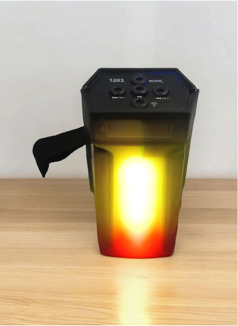 ماركة غير محددة - مكبر صوت محمول مضيء لاسلكي يدعم TF/USB، بلوتوث، راديو FM - Image 1