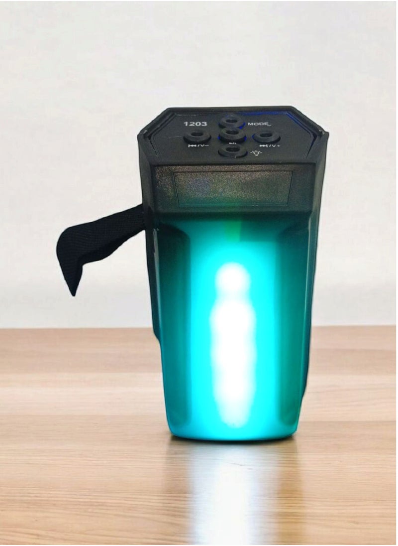 ماركة غير محددة - مكبر صوت محمول مضيء لاسلكي يدعم TF/USB، بلوتوث، راديو FM - Image 1