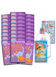 Blippi Birthday Party Favors Set - Bundle With 24 Blippi Play Packs For Kids | Mini Coloring Books, Stickers, And More For Goodie Bags (Blippi Party Supplies)  - Image 1