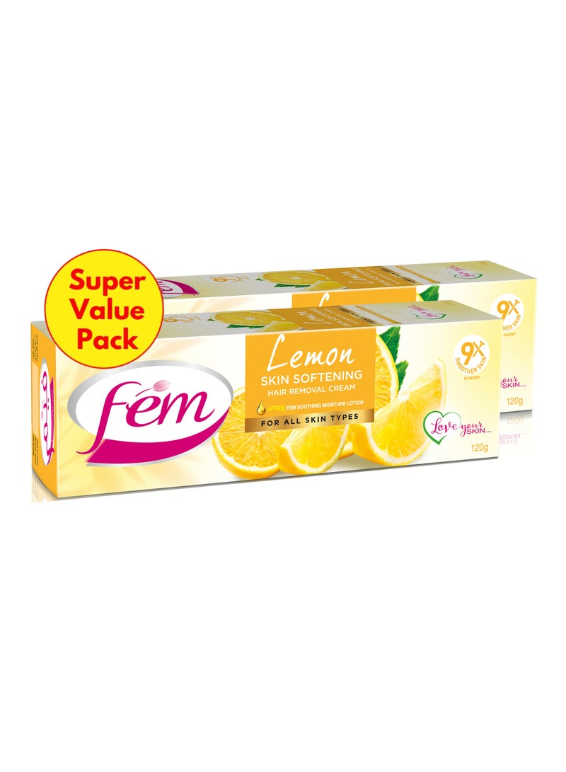 fem كريم إزالة الشعر FEM USA مع الليمون المنعش - عبوة من 2 - Image 1