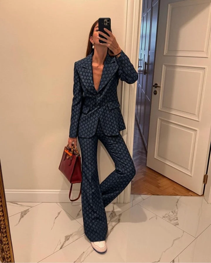 EXQUISE Slim Fit Patterned Jacket