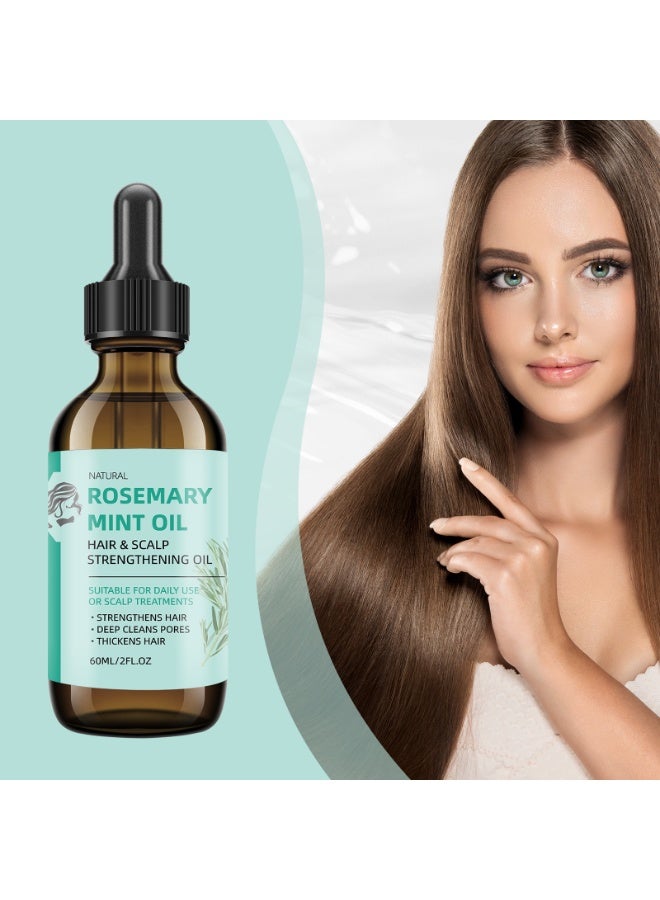 jalan Rosemary & Mint Essential Oil (60ml) - Hair Growth Treatment for Thicker, Stronger Hair - Scalp Care to Reduce Dandruff & Hair Loss - Natural Plant Extract for Moisturized Skin & Scalp - Chemical-Free & Vegan - Image 3
