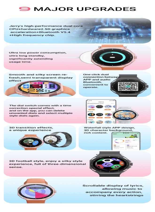 AROAQ V18ProMax Smartwatch – 1.52" Display, Heart Rate & Temperature Monitor, BT Calling & Music, Fitness Tracker, Multi-Sports Modes, Magnetic Charging – Compatible with Android & iOS ( Stainless Steel Strap, Black) - Image 4