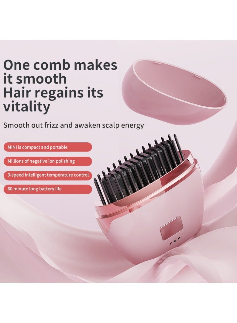 general مشط تصفيف الشعر الأيوني المصغر - مكواة ومجعد صديقة للسفر للرجال/النساء، أداة تصفيف شعر ذات استخدام مزدوج - Image 1