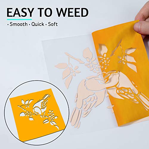 HTVRONT Yellow HTV Heat Transfer Vinyl Bundle: 13 Pack 12" x 10" Yellow Iron on Vinyl for T-Shirt, Heat Transfer Vinyl Compatible with Cricut Cutting Machine, Silhouette Cameo or Heat Press Machine - Image 4