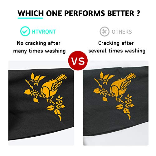 HTVRONT Yellow HTV Heat Transfer Vinyl Bundle: 13 Pack 12" x 10" Yellow Iron on Vinyl for T-Shirt, Heat Transfer Vinyl Compatible with Cricut Cutting Machine, Silhouette Cameo or Heat Press Machine - Image 5