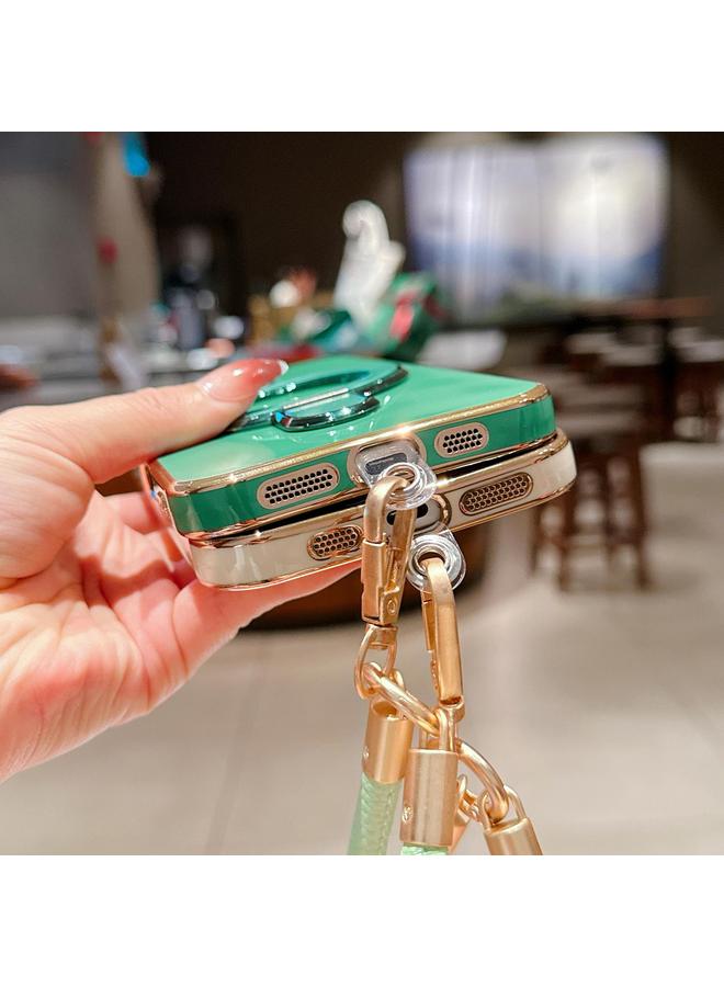 S-TOP Case For iPhone 13 Charm Eye Electroplating Metal Holder Phone Case with Lanyard - Image 5