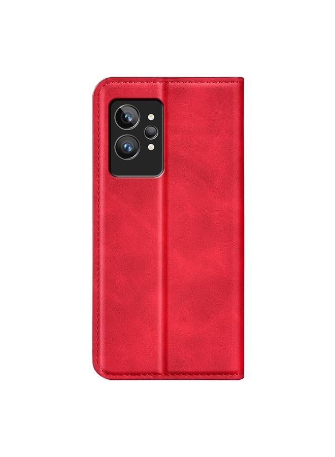 S-TOP Case For OPPO Realme GT2 Pro 5G Retro-skin Magnetic Suction Leather Phone Case - Image 3