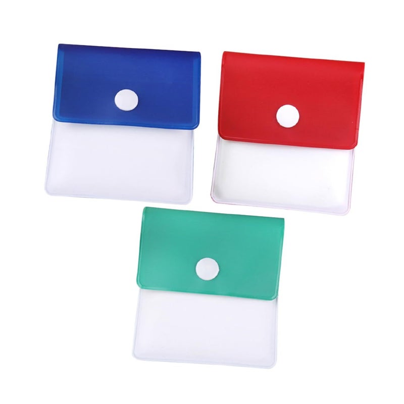 Garneck 3 Ash Pouches Sturdy Plastic Odorless Mini Bag Set Red Green Blue - Image 4