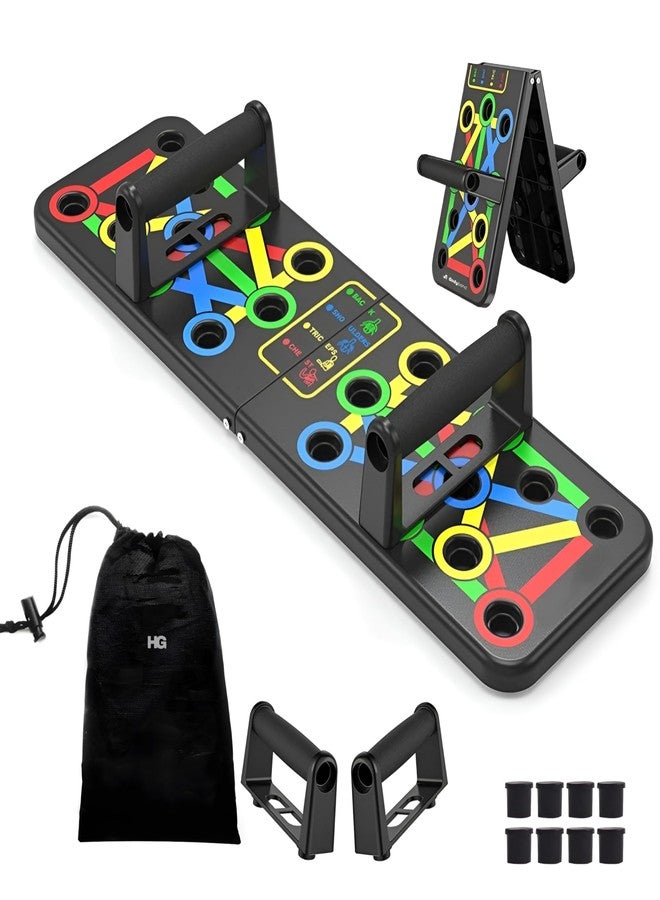 HOMEGALLEY Pushup Board with Bag For Men & Women, push up bar, push up stand, gym equipment for men, Multiple Modes Pushup Board, excersing equipment, chest workout equipment Push Up Bar For Home - Image 1