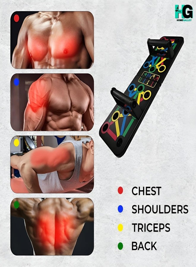 HOMEGALLEY Pushup Board with Bag For Men & Women, push up bar, push up stand, gym equipment for men, Multiple Modes Pushup Board, excersing equipment, chest workout equipment Push Up Bar For Home - Image 4