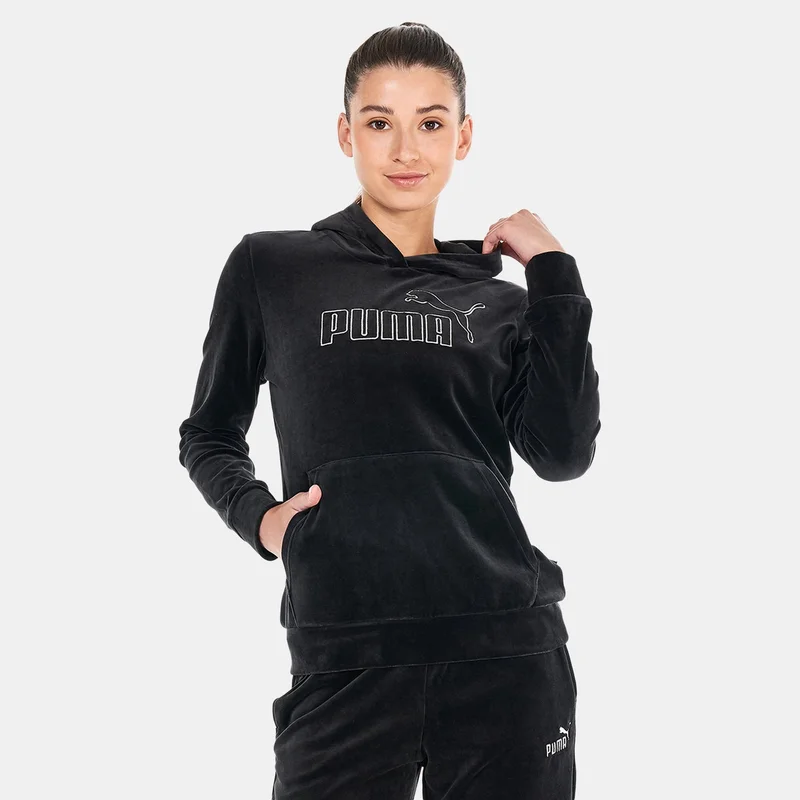 PUMA Women's Essentials+ Velour Hoodie