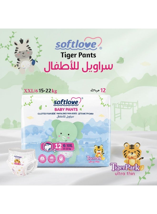 Softlove | Tiger Park | premium baby diaper (PANTS) 6/XXL 12 pcs