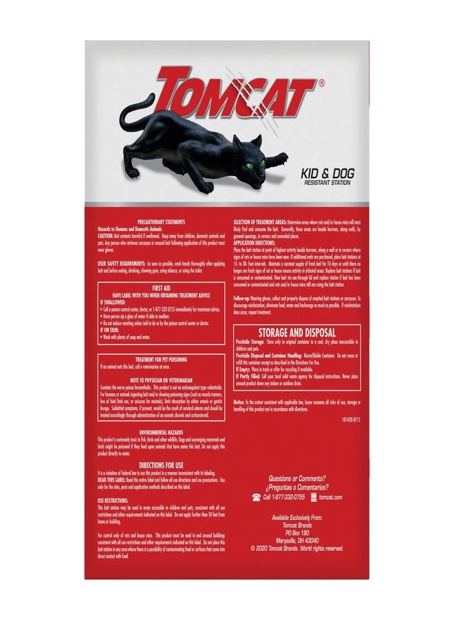 Tomcat Rat and Mouse Killer Disposable Stations for Indoor/Outdoor Use: Child and Dog Resistant, Pre-Filled, Easy Monitoring, 2-Pack - Image 2