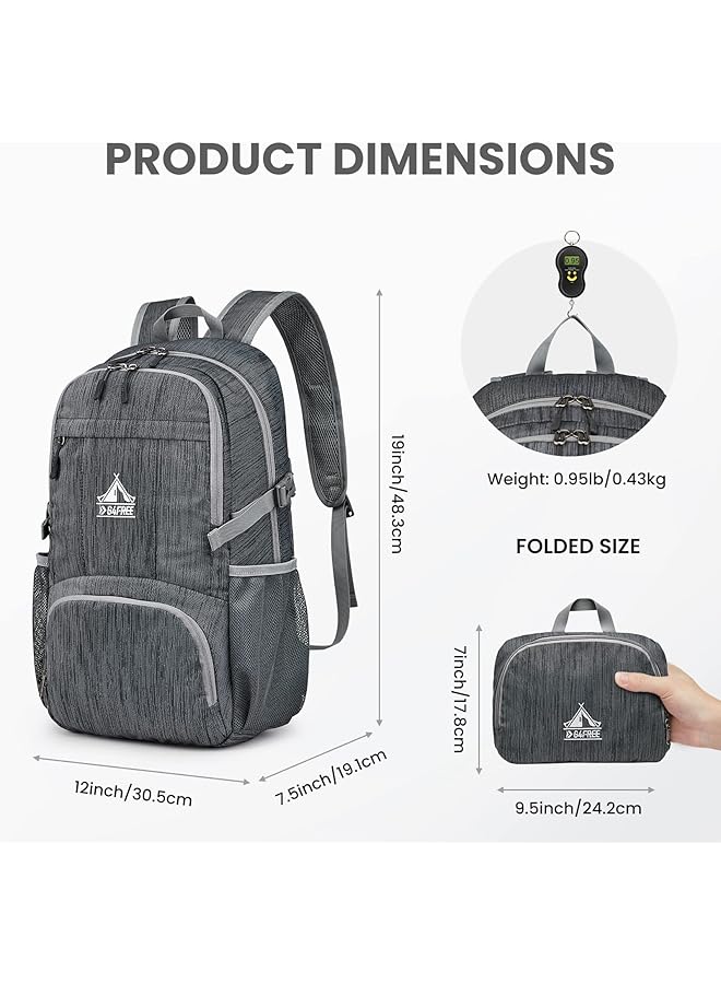 G4Free 30L Hiking Backpack Lightweight Packable Shoulder Daypack Bag Outdoor Travel Foldable for Men Women - Image 2