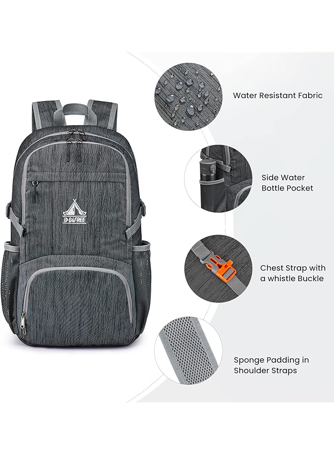 G4Free 30L Hiking Backpack Lightweight Packable Shoulder Daypack Bag Outdoor Travel Foldable for Men Women - Image 5
