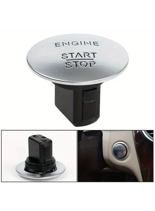 Chrome Start Stop Engine on Keyless Go For Benz W176 W246 S204 W205 W204 - Image 2