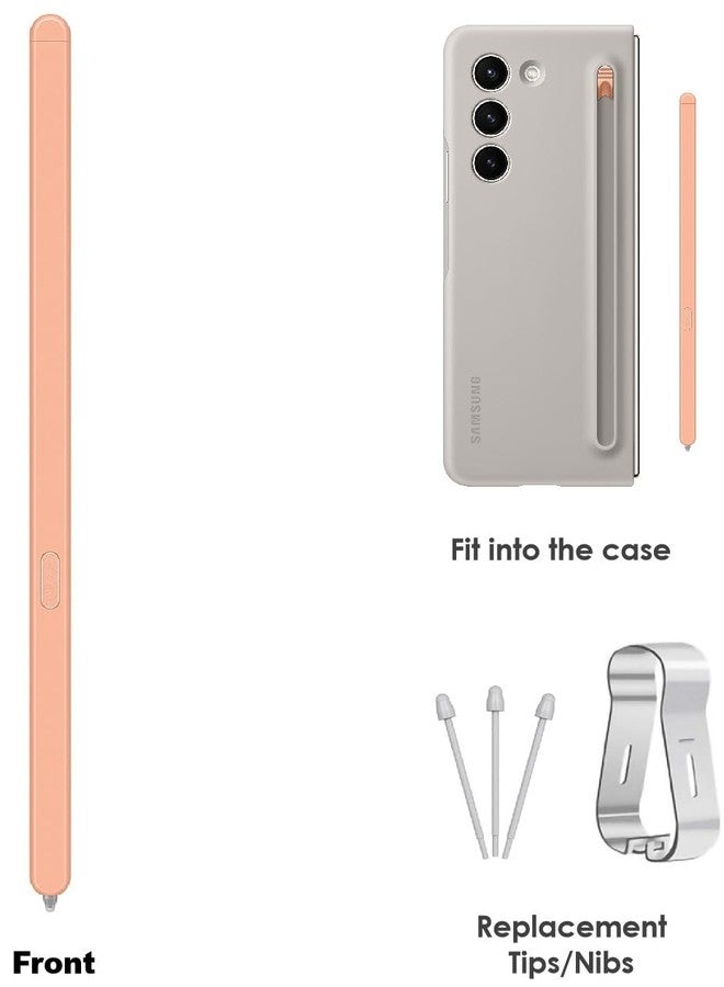 SLQ Galaxy Z Fold 6/Fold 5 Slim S Pen Fold Edition 4096 Pressure Levels Compatible with Galaxy Z Fold 6/5 Phones Only, Fold 5 Pen Slim 1.5mm Pen Tip, with 3*Tips (Orange) - Image 4
