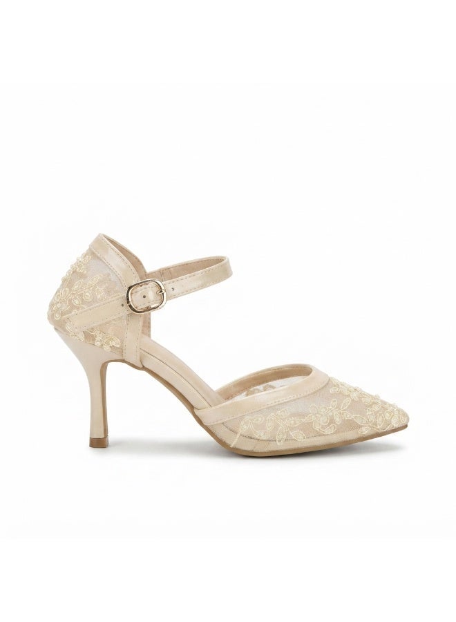 Vbranda Pointed-Toe Heels with Floral Embroidery C-147 - Image 2