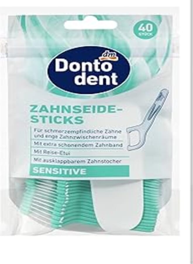 Dontodent Dental Floss Sticks Sensitive with Case - 40 Pieces