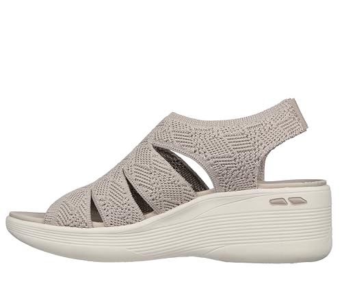 SKECHERS صندل سكيشرز النسائي بير-لايت - ميموري ميكر، لون بني رمادي 8 م - Image 2