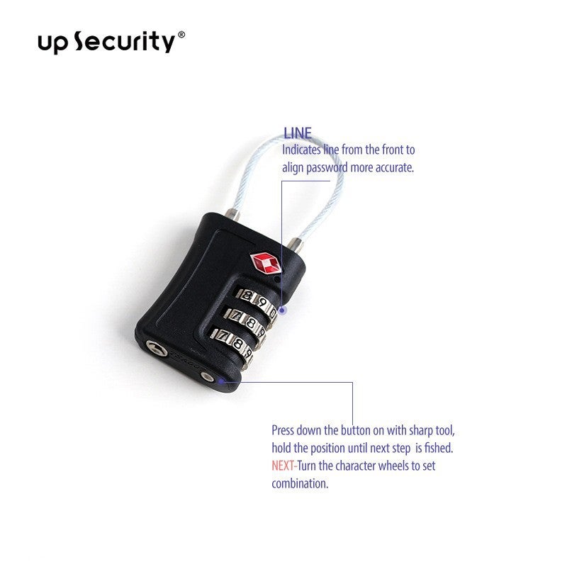 Tsa Customs Lock Abs Lightweight Lock Body Bag Cabinet Combination Padlock Password Lock 03St - Image 5