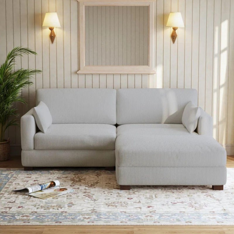 Comfynest 3-Piece Corduroy Sectional Sofa - Image 3