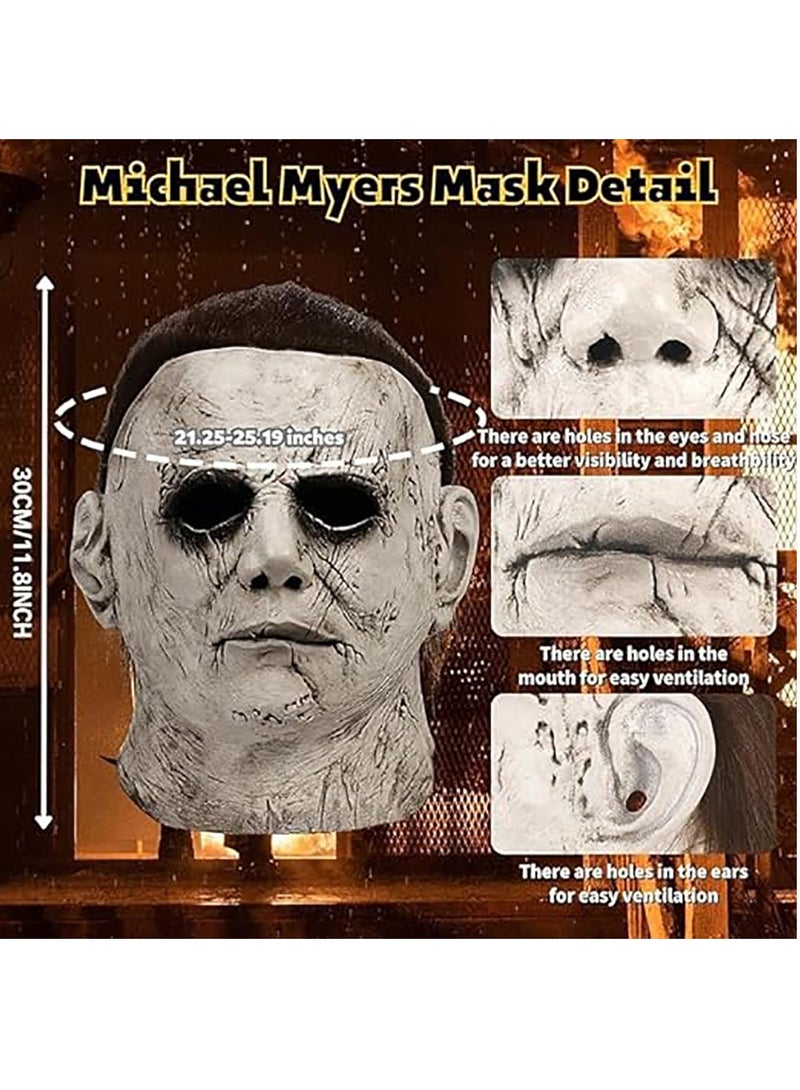 Latex Horror Mask Cosplay Headgear Masquerade Costume Accessories Halloween - Image 3