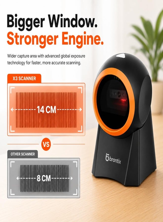 BRONTIX Desktop Barcode Scanner, 2D QR Code - Image 3
