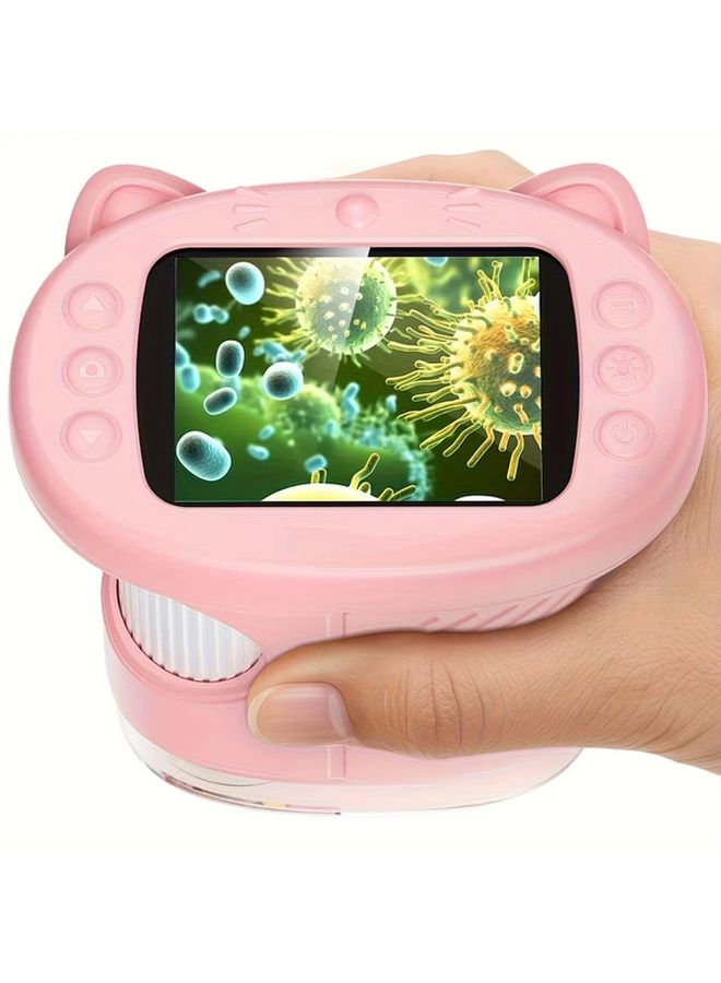 Rivgot 2 4 Inch Handheld Digital Microscope With 1 8 LCD Screen Pink Portable USB Camera - Image 2