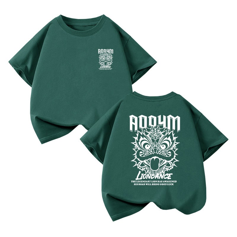 Boys Summer T-Shirt New Children'S Wear T-Shirt Men'S Treasure Casual Loose Western Style All-Match Top Small And Medium Children'S Wear Short Sleeve 8 - Image 1