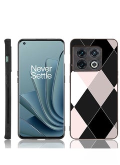 TPU Protection and Hybrid Rigid Clear Back Cover Case Multicolored Shapes for OnePlus 10 Pro