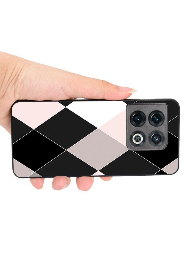 Okteq - TPU Protection and Hybrid Rigid Clear Back Cover Case Multicolored Shapes for OnePlus 10 Pro - Image 1