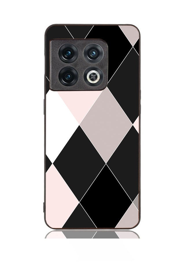 Okteq - TPU Protection and Hybrid Rigid Clear Back Cover Case Multicolored Shapes for OnePlus 10 Pro - Image 1