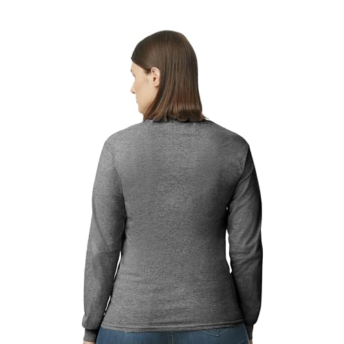 Gildan Adult Heavy Cotton Long Sleeve T-Shirt, Style G5400, 2-Pack, Graphite Heather, Large - Image 4