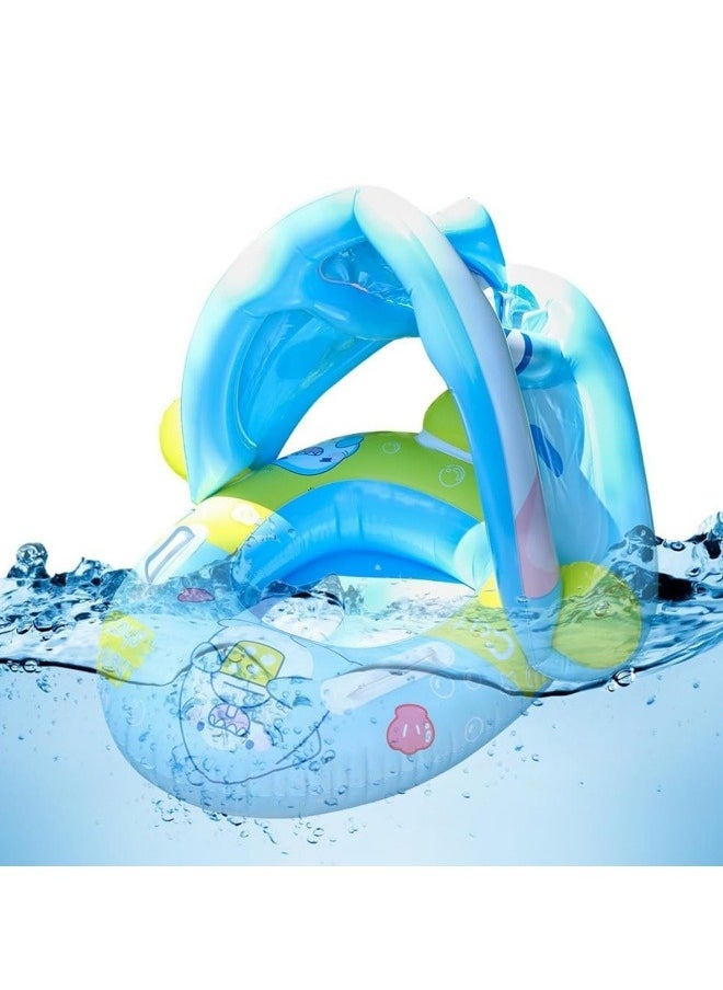 GGEROU Swimming Pool Tube for Kids 0-5 yrs Baby Float Ring with Shade Canopy Kids Swimming Accessories Pool Tube for Babies, Swim Ring Tube for Toddler,Infant,Baby  - Image 2