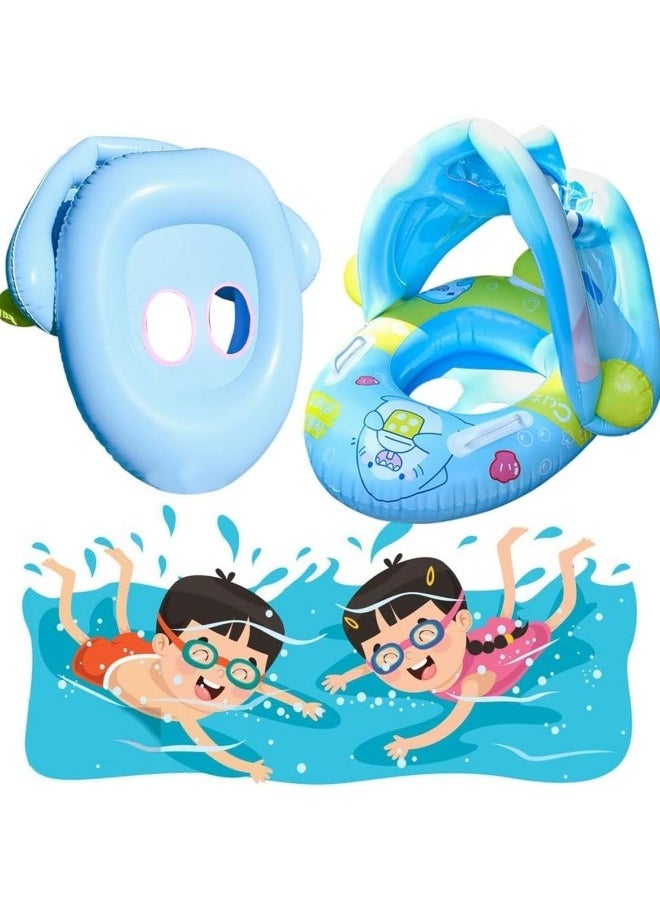 GGEROU Swimming Pool Tube for Kids 0-5 yrs Baby Float Ring with Shade Canopy Kids Swimming Accessories Pool Tube for Babies, Swim Ring Tube for Toddler,Infant,Baby  - Image 3