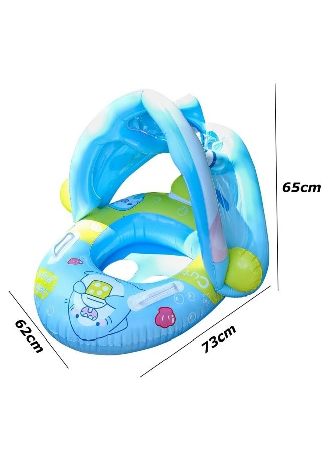 GGEROU Swimming Pool Tube for Kids 0-5 yrs Baby Float Ring with Shade Canopy Kids Swimming Accessories Pool Tube for Babies, Swim Ring Tube for Toddler,Infant,Baby  - Image 5